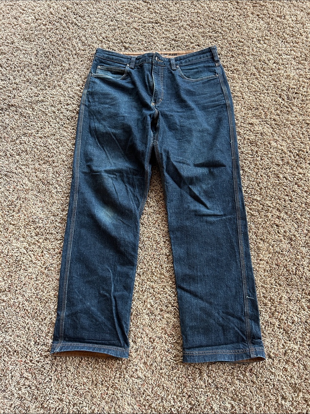 Duluth Trading co. Brand Classic Men's Dark Blue Straight-Leg Jeans size 36x32